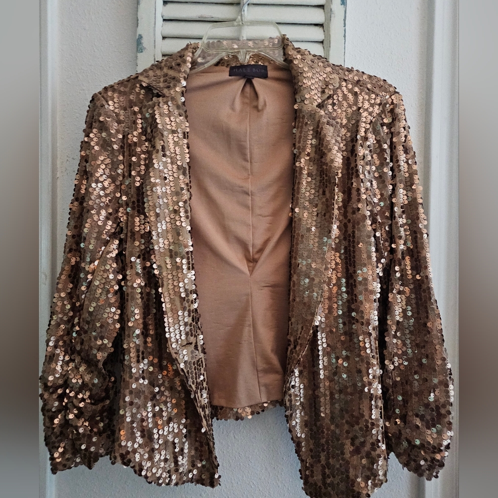 Hale Bob Gold Sequin Blazer